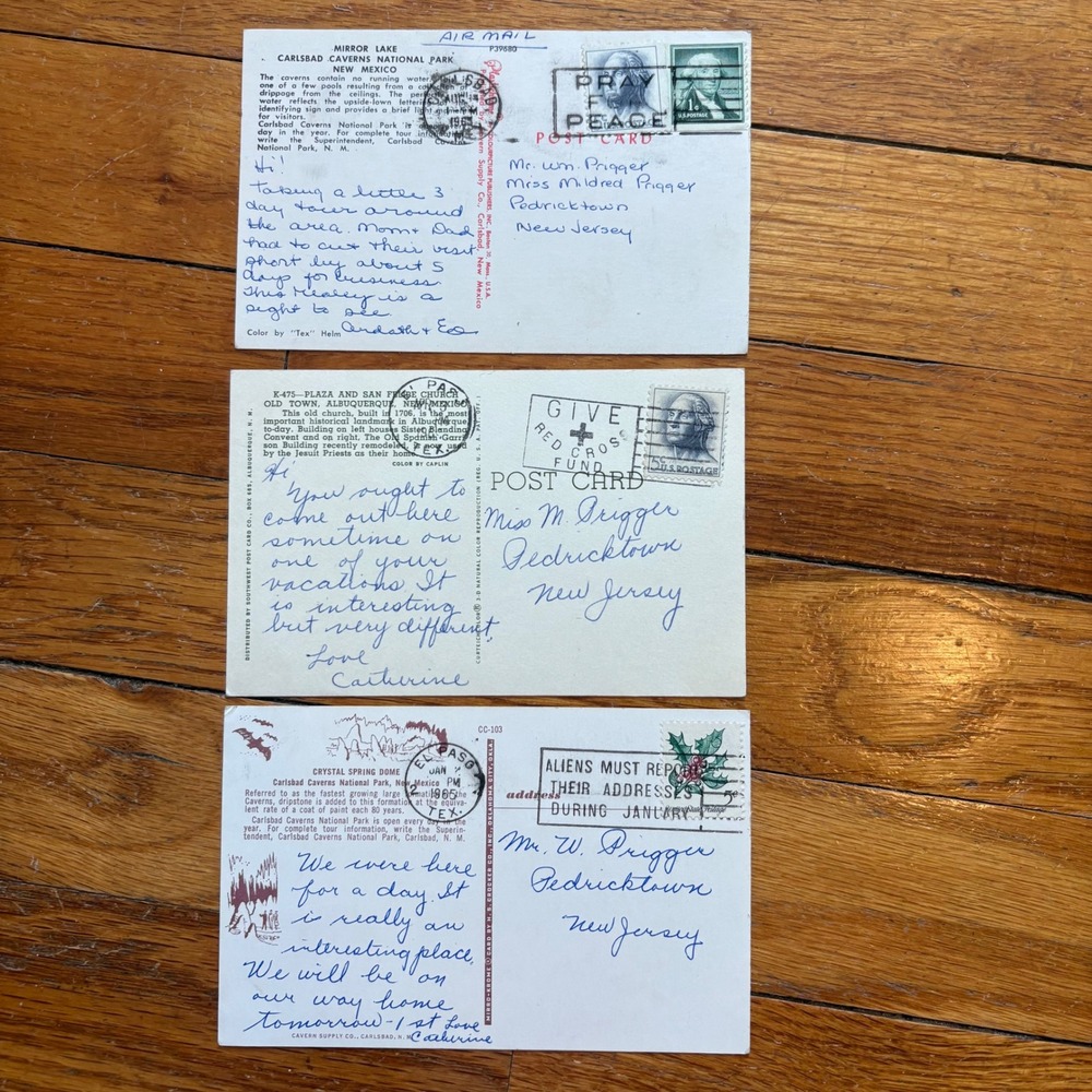 Vintage New Mexico Postcard Lot of 3 Mirror Lake San Felipe Church - Picture 2 of 2